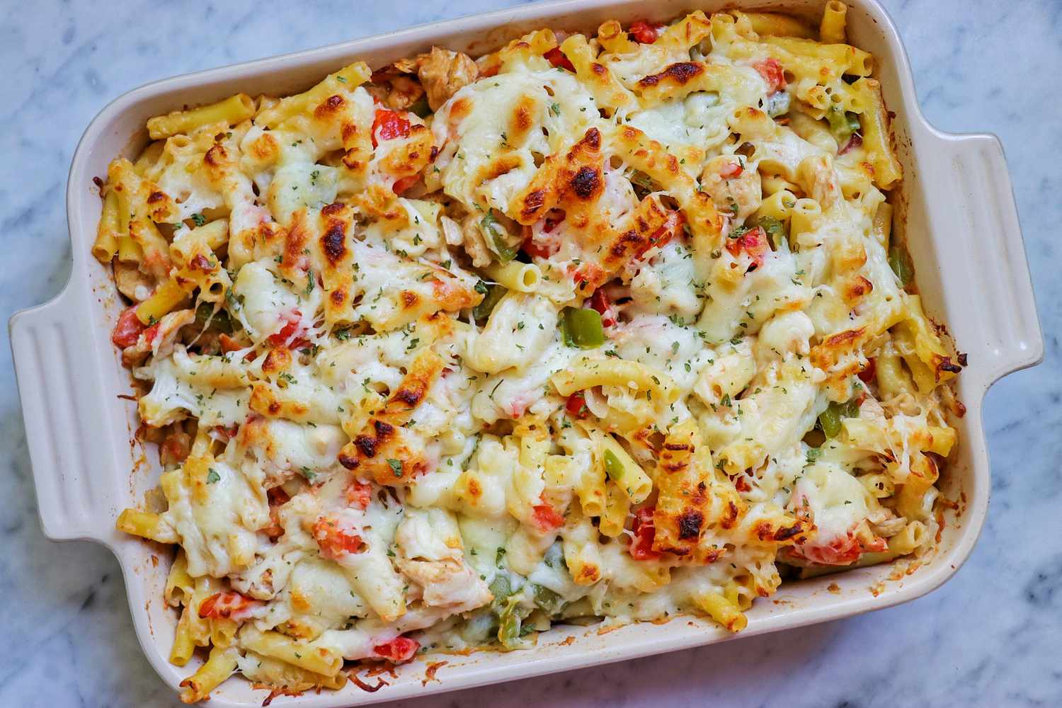 Baked Ziti Alfredo with Cajun Chicken Recipe